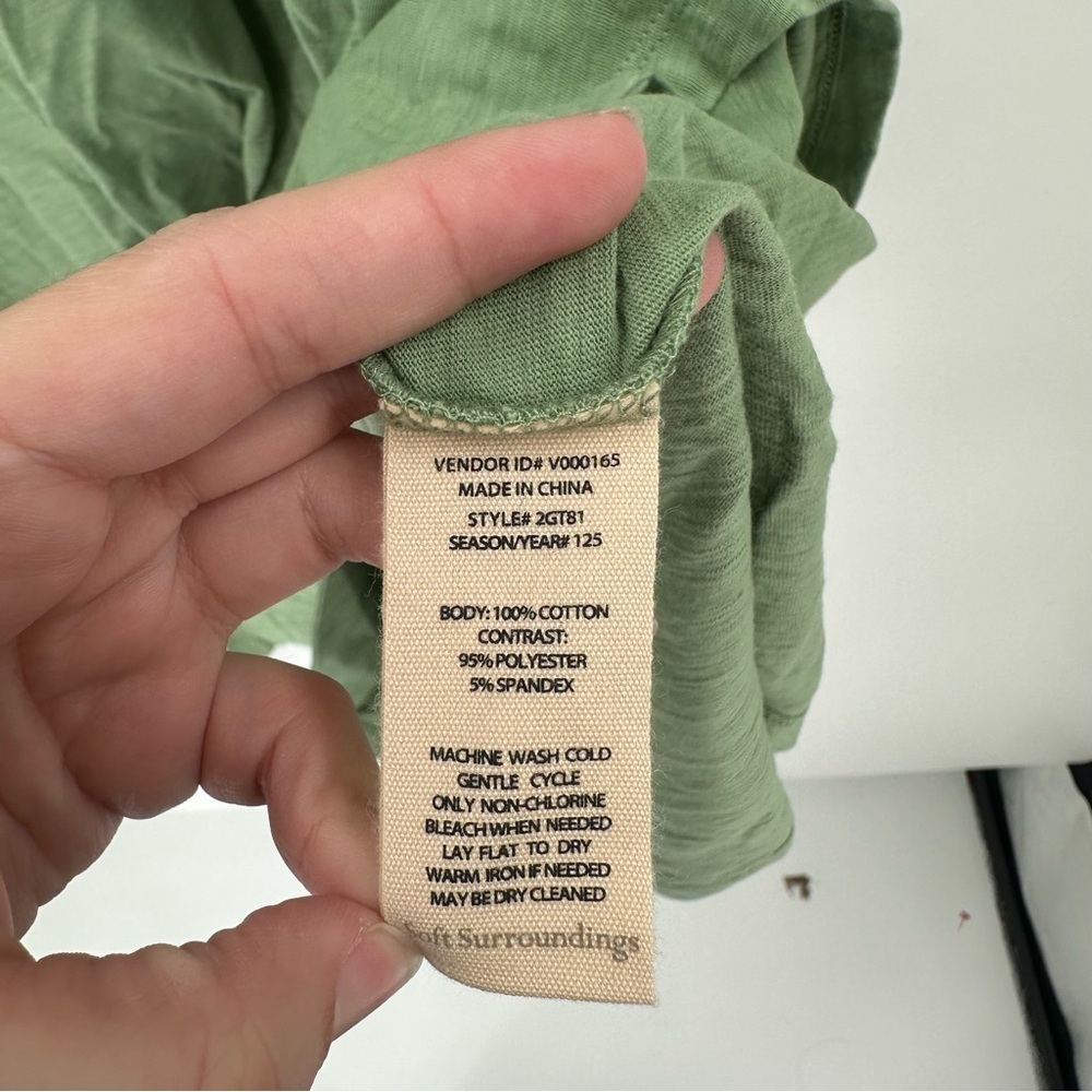 Soft Surroundings Danielle 3/4 Sleeve Maxi Dress in Sage Green Size XL P - Picture 5 of 6